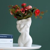 Vase de Corps Féminin Vases en Céramique Wit pour Decor Vase de Fesses de Dame Vase de Pot de Bloem Décoratif Minimaliste en Forme de Corps Humain pour Le Salon,Vase Moderne,B
