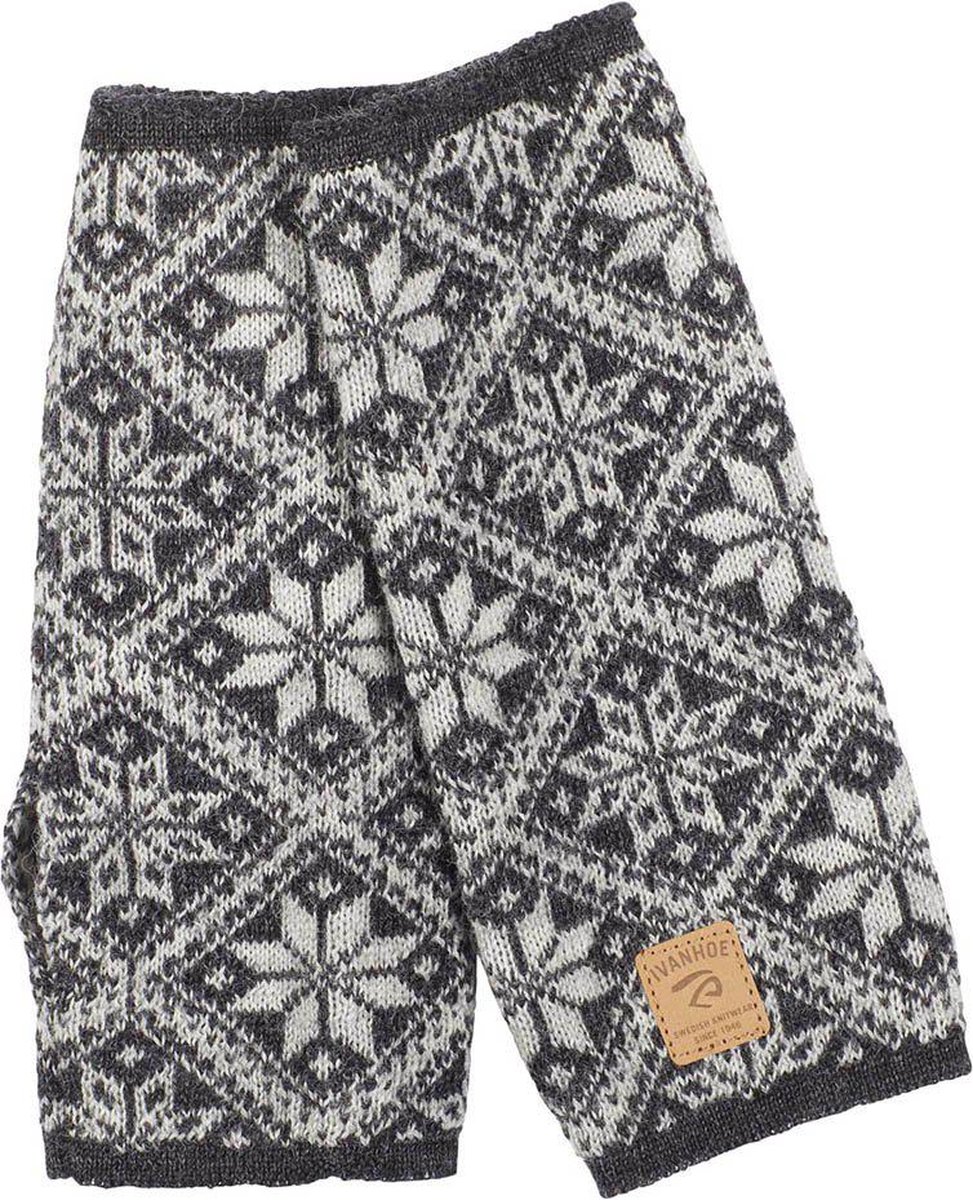 Goedkoopste Ivanhoe gebreide handwarmer van wol Freya Graphite Marl - One Size - D Grijs