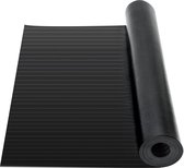 Rubberen mat per meter 3 mm dik 100 x 300 cm beschermmat vloermat zwarte antislip rubberen matten rubberen mat rubberen loper voor kelder, garage, werkplaats, industrie
