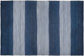 OZAIA Handgeweven jute tapijt KOCHI - 200 x 290 cm - Donkerblauw en wit L 290 cm x H 2 cm x D 200 cm