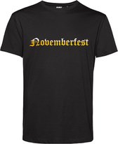 T-shirt Novemberfest bier | Oktoberfest dames heren | Lederhosen man | Foute party | Zwart | maat 3XL
