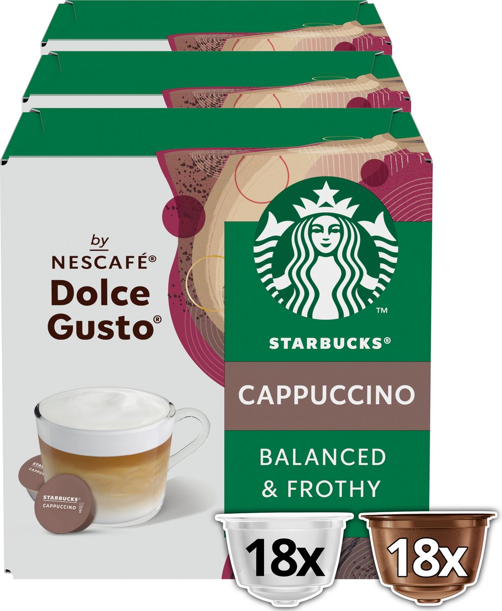 Starbucks by Dolce Gusto Cappuccino capsules - 36 koffiecups voor 18 koppen koffie - Starbucks