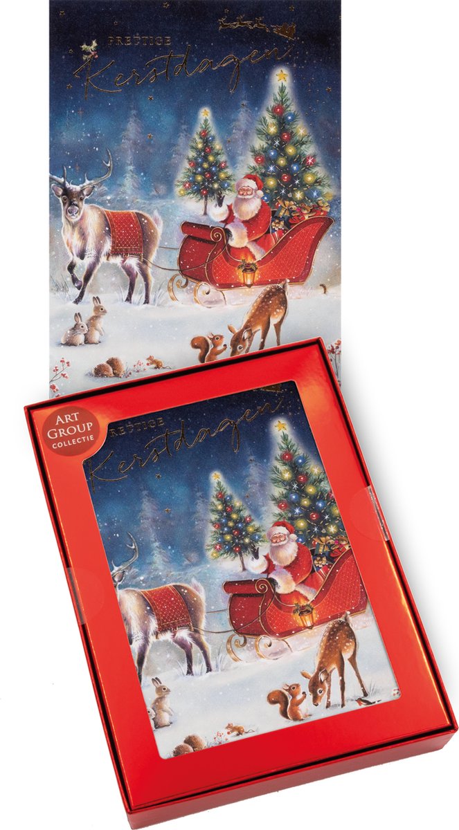 Kerstkaart | 10 stuks | Gelukkig Nieuwjaar – Wenskaarten Groothandel
