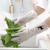 Narimano® Femme de haute qualité – Gants de vaisselle en latex de caoutchouc imperméable – Nettoyage durable de la Cuisine – Outils La vaisselle