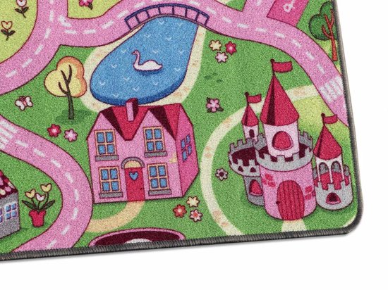 Sorprese Speelkleed - Speelmat 95x200 cm - Sweet Fantasy City - Vloerkleed Kinderkamer - Speeltapijt - Verkeerskleed - Cadeau van Sorprese — afbeelding 5