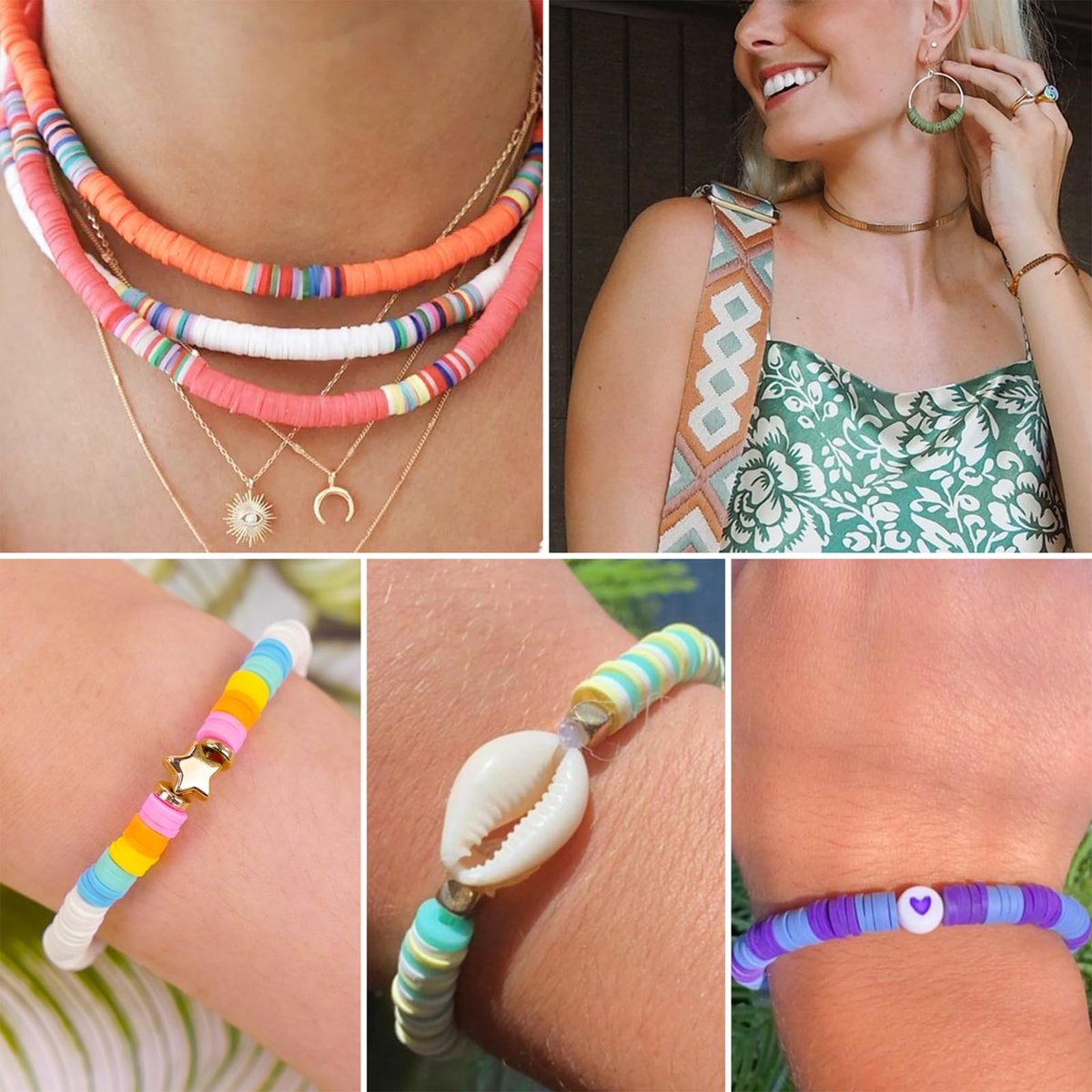 YONO Kralen Set Kinderen 6000-delig - Knutselen Meisjes - Sieraden Maken Pakket - Kettingen - Armbanden - Oorbellen - Knutselpakket XL — afbeelding 4