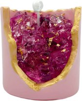 Kaars - 2e GRATIS - Kristal Kaarsen - 1+1 Roze - Aromatherapie Kaars - Figuurkaars - Cadeau - Decoratie - Sham's Art