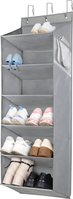 Felenny Hangend schoenenrek, 8 rijen, schoenenorganizer, hangend boven