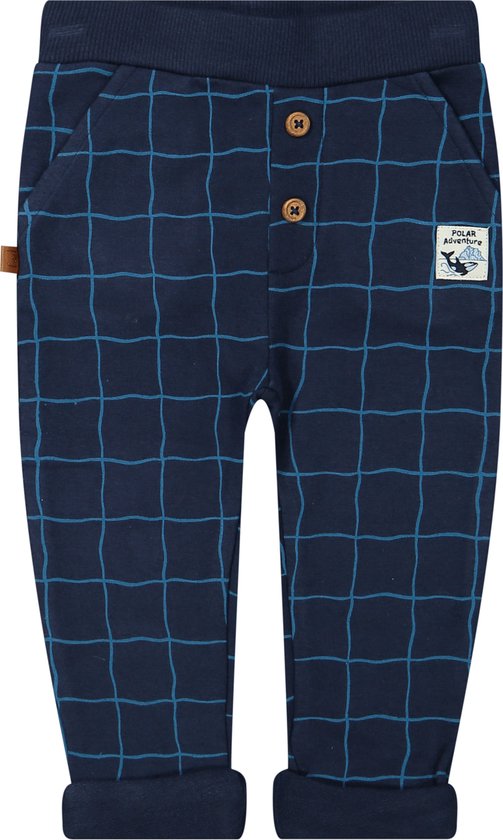 Frogs and Dogs - Joggingbroekje met Knoopjes en Checks - Polar Adventure - Navy Blauw