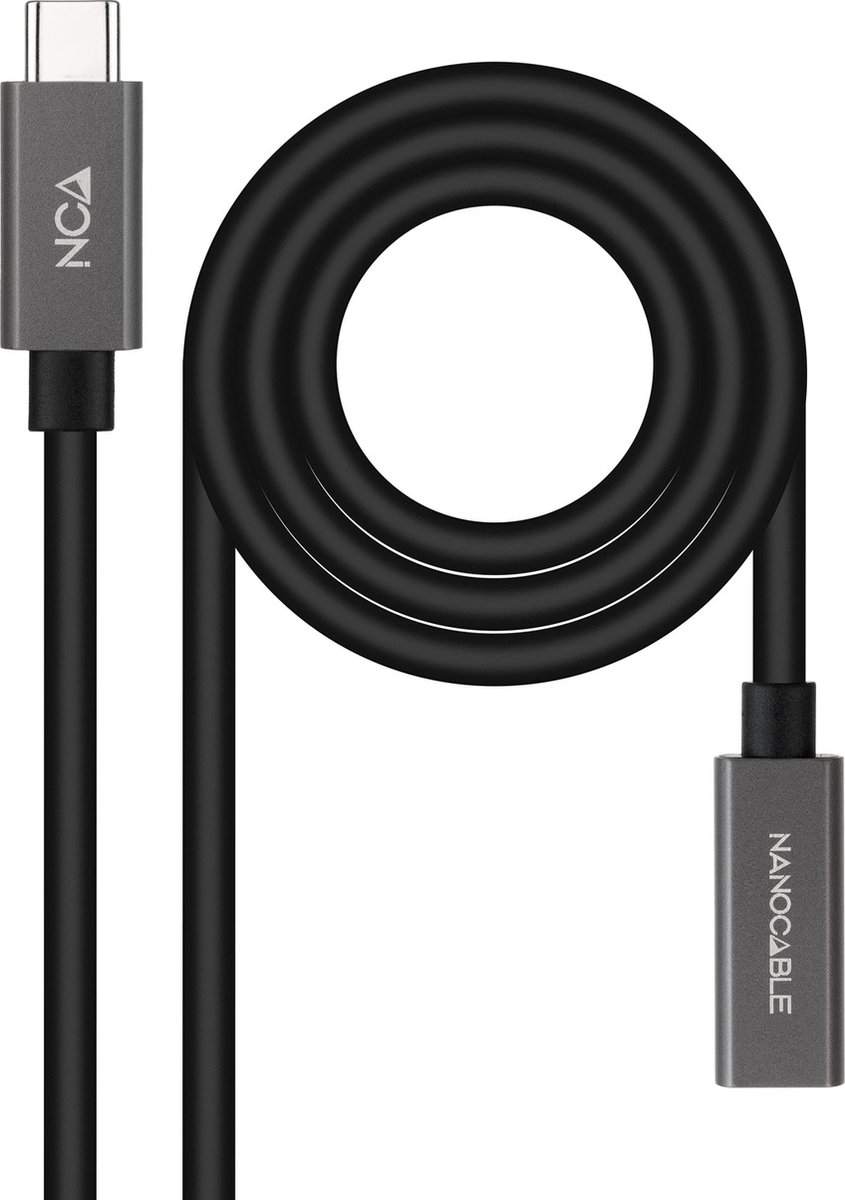 Nanocable 10.01.4402 USB-kabel USB 3.2 Gen 2x2 2 m USB C Zwart