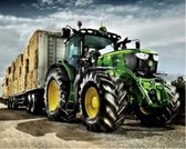 Traktor - John Deere - Diamond Painting - 50x65 - ronde steentjes