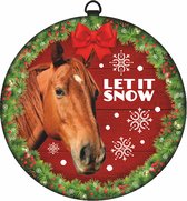 Bol.com Plenty Gifts Kerstbal Tin - 10 cm - Paard aanbieding