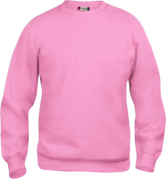 Clique Basic Roundneck Sweater Helder Roze maat 3XL