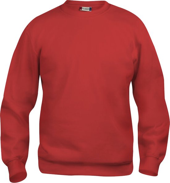 Clique Basic Roundneck Sweater Rood maat 3XL