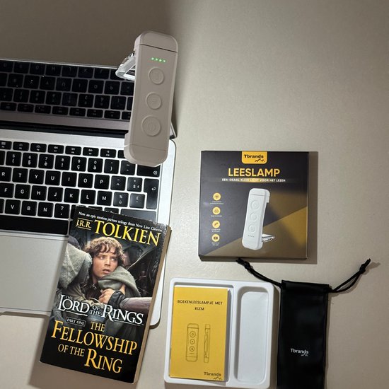 Tbrands® - LED Leeslampje met Klem - voor Boek - Amber licht - USB Oplaadbaar - Voor in Bed van Tbrands — afbeelding 3