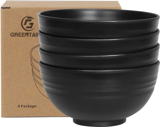 Lot De 4 Bols à Céréales Incassables, En Fibre De Paille De Blé, Passent Au Lave-vaisselle Et Au Micro-ondes, Bols à Riz, Bols à Soupe, Bols De