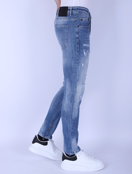 Jeans slim délavé pour homme avec stretch -1098 - Blauw