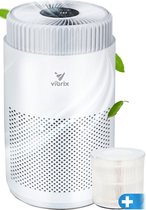 Vibrix Vortex10 luchtreiniger - Geschikt voor 1 m² tot wel 35 m² - Automatische stand + 5-in-1 filtersysteem - Luchtkwaliteitsindicator - Ionisator - Luchtfilter - Air purifier met HEPA-filter - Kerstcadeau