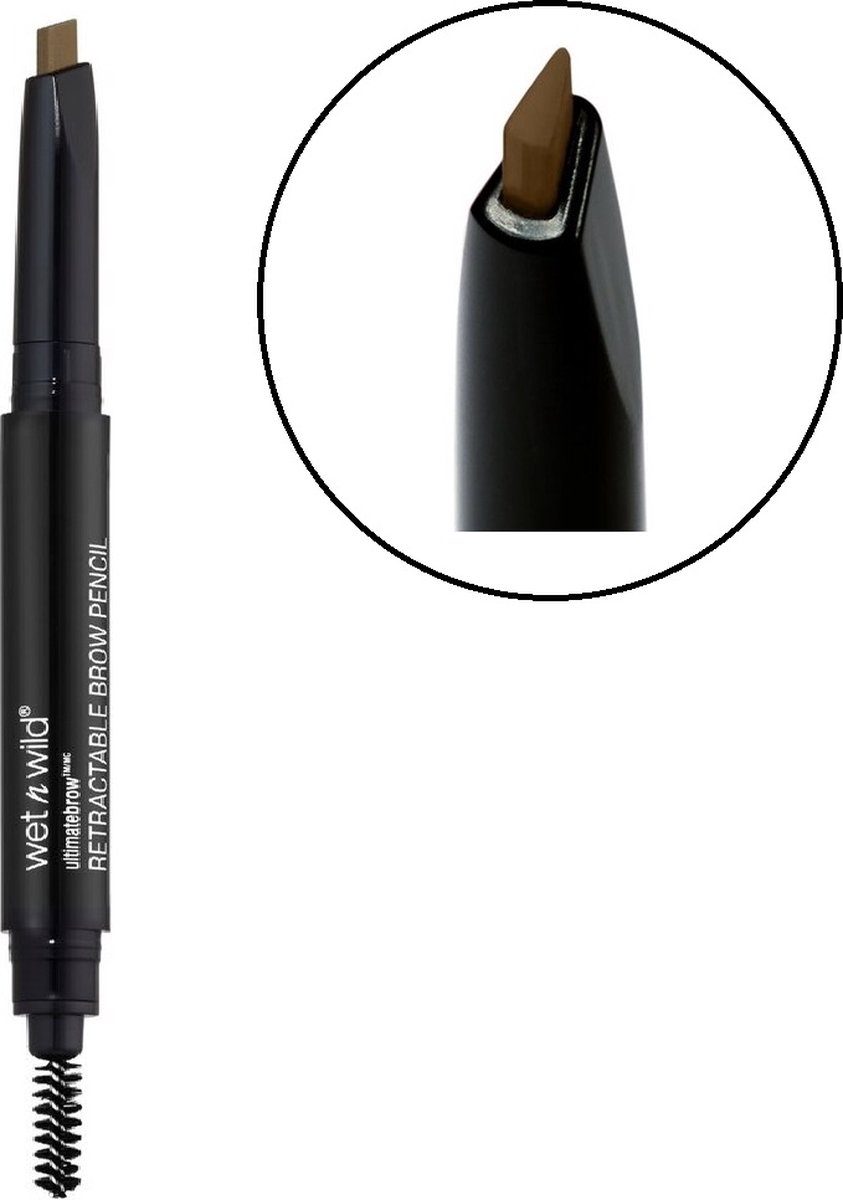 Wet n Wild - Ultimate - Brow - Retractable Pencil - 626A - Ash Brown - Wenkbrauwpotlood - Met Spoolie Borstel - Bruin - 0.2 g