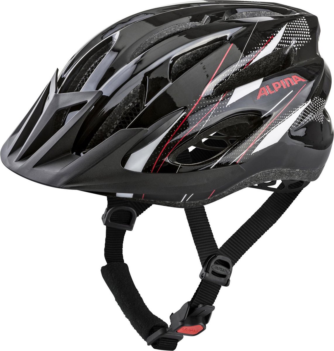 Helm Alpina MTB 17 black-white-red 58-61 cm