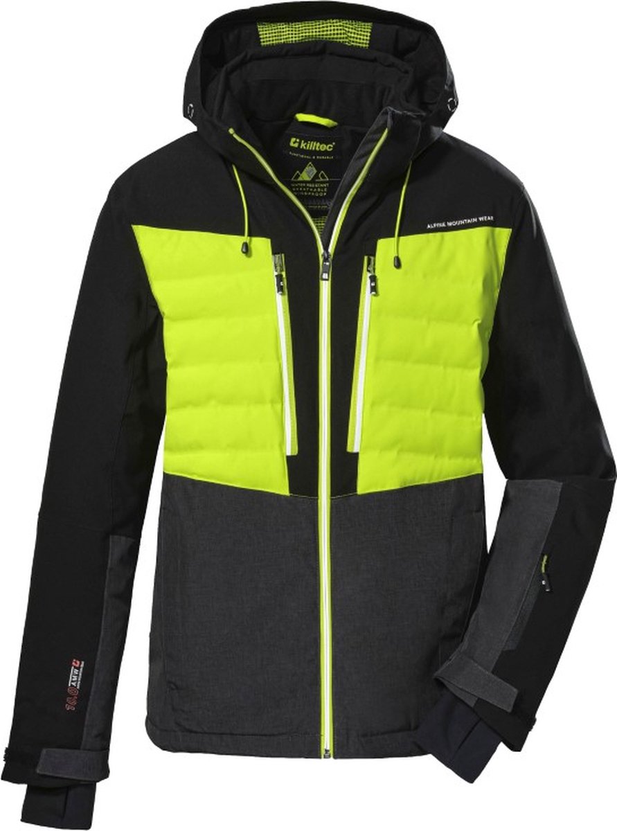 killtec Heren ski-jack/functionele jas met afritsbare capuchon en sneeuwvanger KSW 45 MN SKI JCKT, staalblauw, 4XL, 38699-000