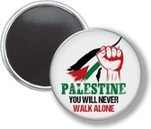 Button Met Magneet - Palestine You Will Never Walk Alone - NIET VOOR KLEDING