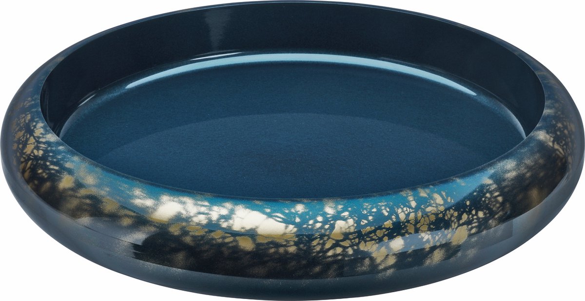 Sushi Oke - Serveerschaal - Lakwerk - Blauw/Goud - 40.3x7cm - ABS