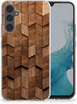 Bumper Hoesje geschikt voor Samsung Galaxy A34 Wooden Cubes