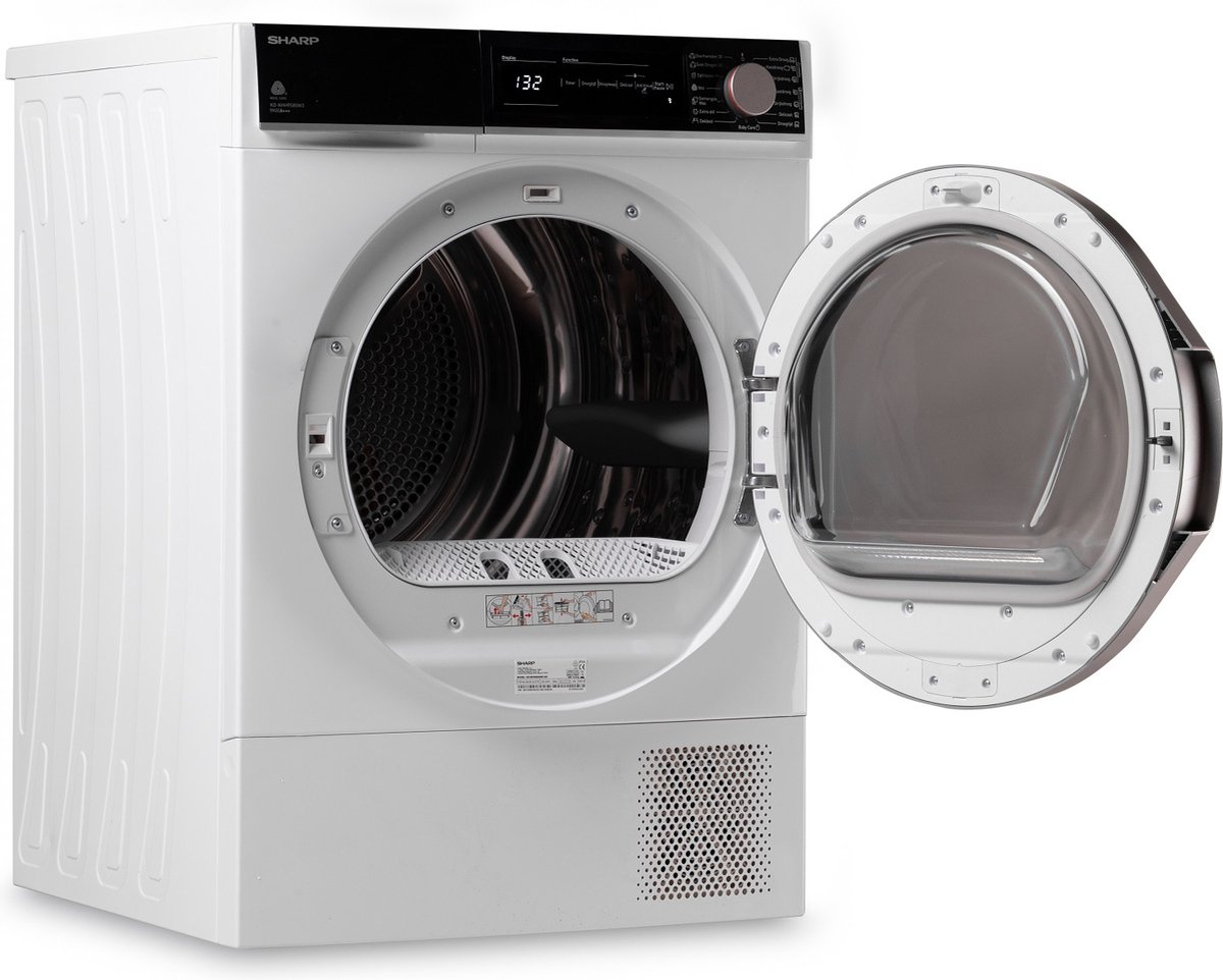 Sharp KDNHH9S8GW3BX 9kg warmtepomp droger - energiezuinig