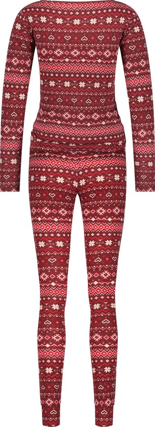 Hunkemöller Dames Nachtmode Pyjamaset - Rood - maat 2XS