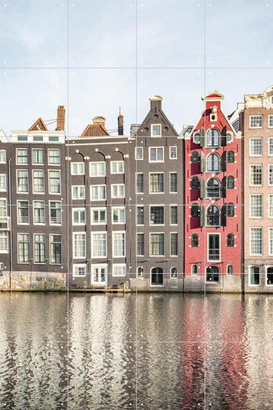 IXXI Houses of Amsterdam - Wanddecoratie - Fotografie - 80 x 120 cm