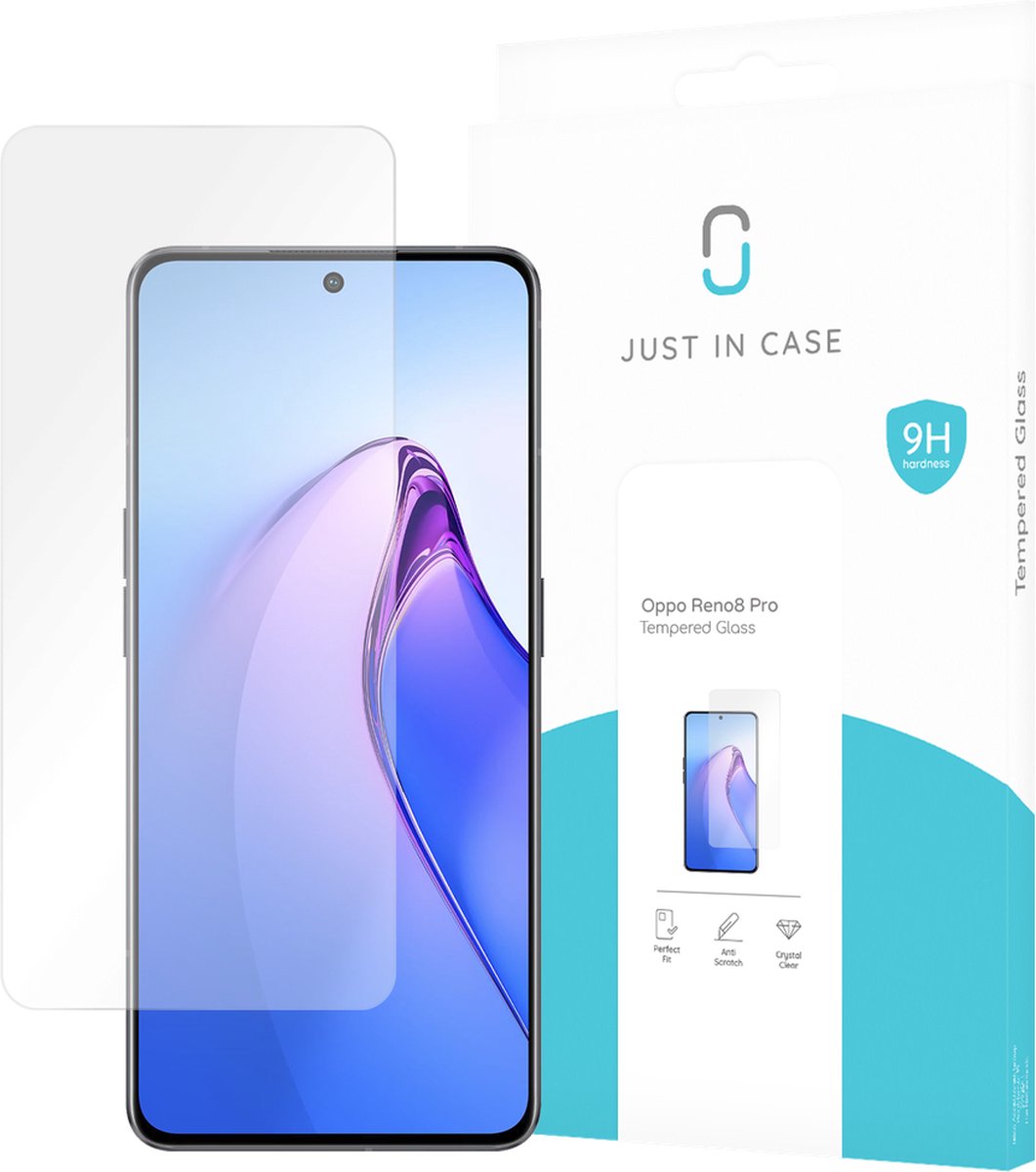 Just in Case screenprotector geschikt voor OPPO Reno8 Pro - Screenprotector Gehard Glas