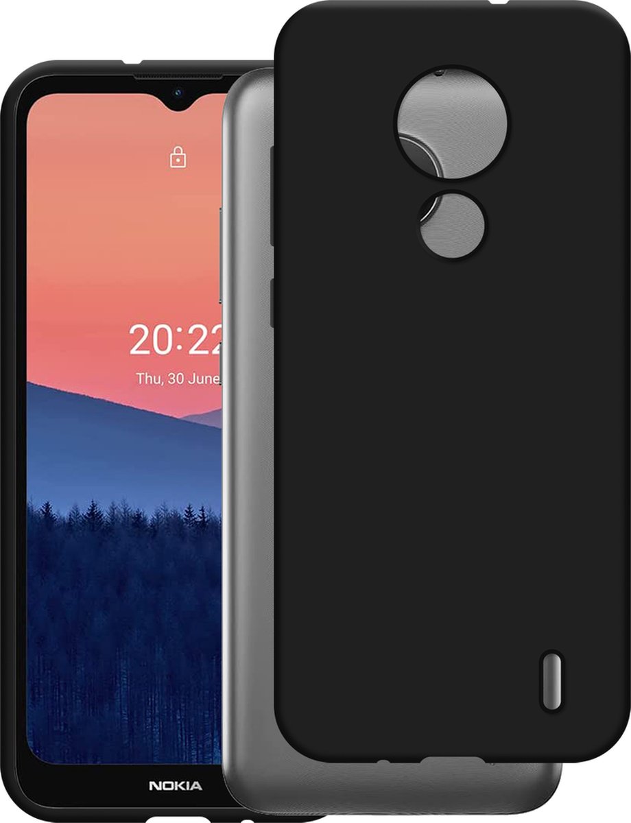 Just in Case hoesje geschikt voor Nokia C21 Hoesje Siliconen - Flexibele Case - Zwart