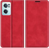 OnePlus Nord CE2 Wallet Case Magnetic - Rood