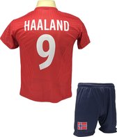 Haaland Voetbalshirt en Broekje Voetbaltenue Noorwegen - Maat 140