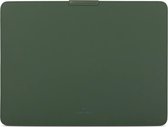 Slanke beschermende laptophoes 13 inch exclusief compatibel met MacBook Air M1 & MacBook Pro 13 inch M1 & M2, magnetische sluiting, gecoat canvas semi-rigide Mac-hoes, groen