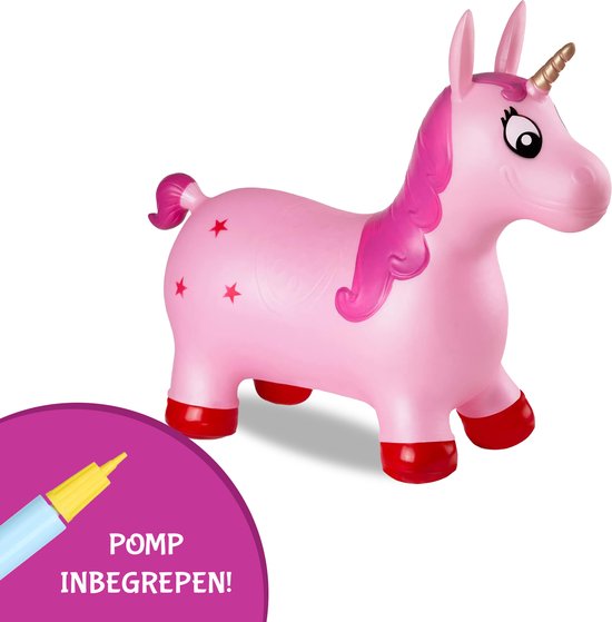 SEZGoods Skippy Dier Unicorn - Roze - Inclusief Pomp - Vanaf 18 Maanden