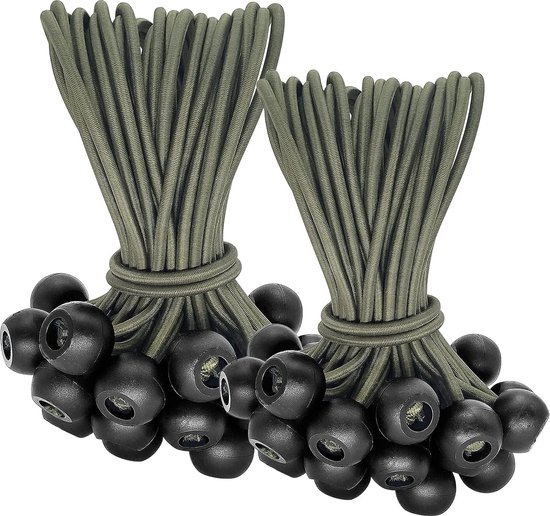 Mangobuy 10 sets Bungee Schokkabel Clip met knoppen Trek Tie Down Tarp Canvas Knoppen voor Marine Boot Truck Auto RV Covers