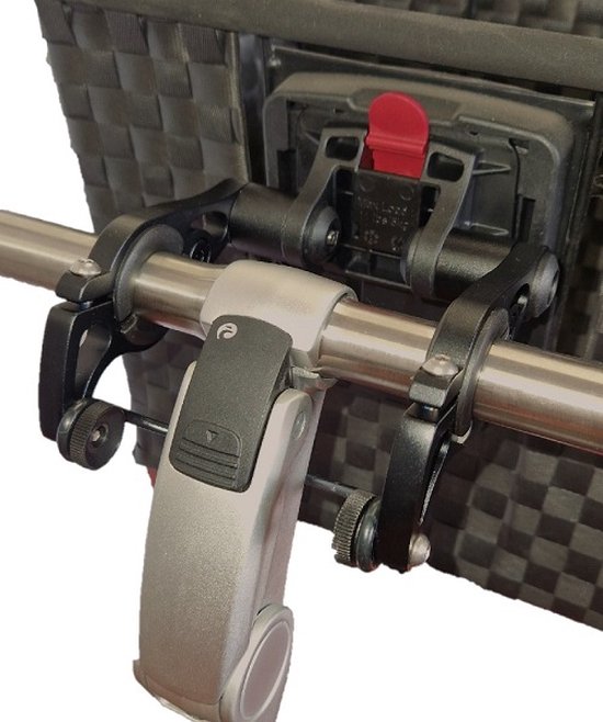 WICKED Straps stuurmand zwart incl. 95mm, E-bike adapter verstelbare stuurpen, extra breed, geschikt voor middencomputer van WICKED — afbeelding 2