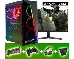 ScreenON - Gaming Set - V1 - Ryzen 3 - 1TB HDD - Radeon Vega 8 - (GamePC.V115132 + 24 Inch Monitor + Toetsenbord + Muis)
