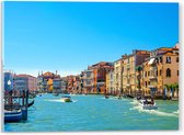 Acrylglas - Wateren van Venetië bij Gekleurde Huisjes - 40x30 cm Foto op Acrylglas (Met Ophangsysteem)