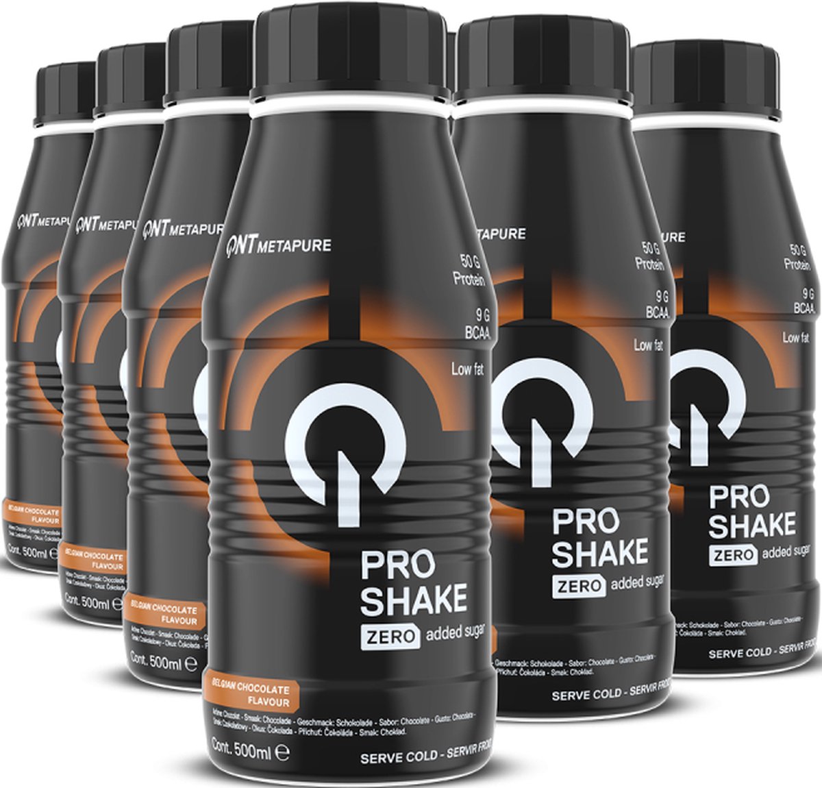 Goedkoopste QNT Pro Shake | Eiwitshake kant en klaar 12 x 500 ml | Chocolade smaak