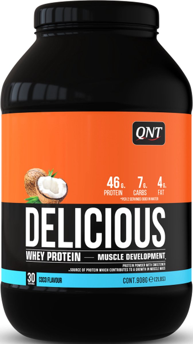 QNT Delicious Whey Protein Coconut 908 gram