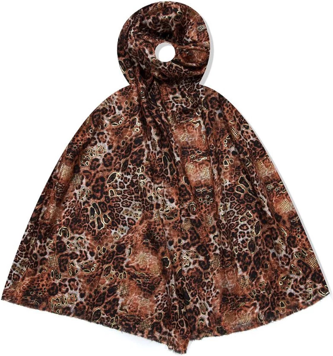 Pietra Winter Sjaal - Scarf - Wintersjaal Dames - Cognac