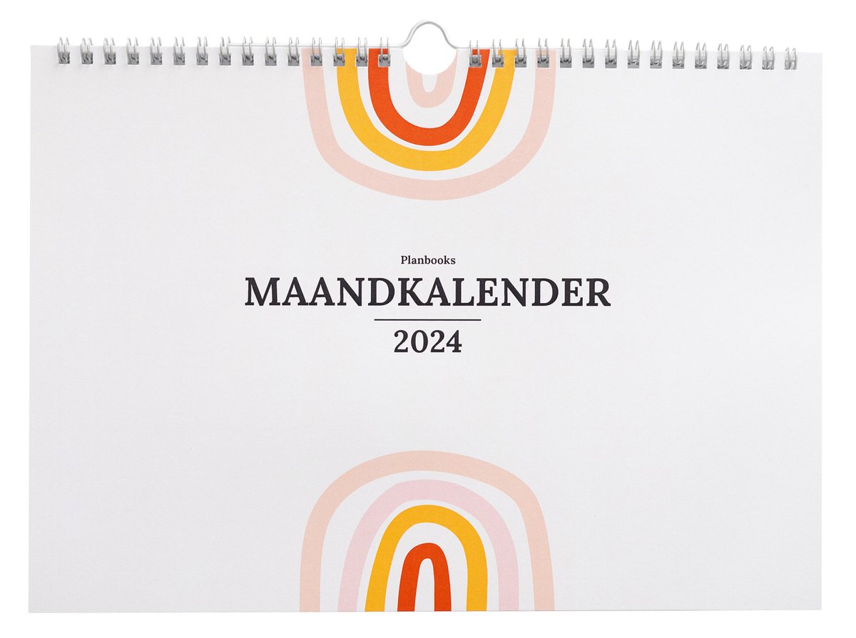 Planbooks - Maandkalender - Familieplanner 2024 - Maandplanner 2024 - Maandkalender 2024 ophangbaar - Maandplanner