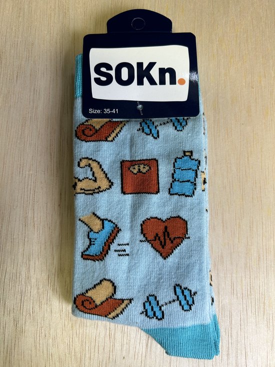 SOKn. Trendy sokken *FITNESS* maat 35-41 (ook leuk om kado te geven !)