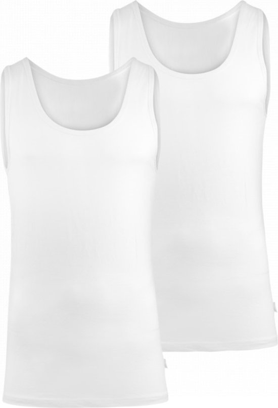 BOXR Underwear - Tanktop Heren - Singlet Heren - Bamboe Hemden Heren - 2-Pack - Wit - XL - Onderhemd Heren - Bamboe Hemden voor Mannen