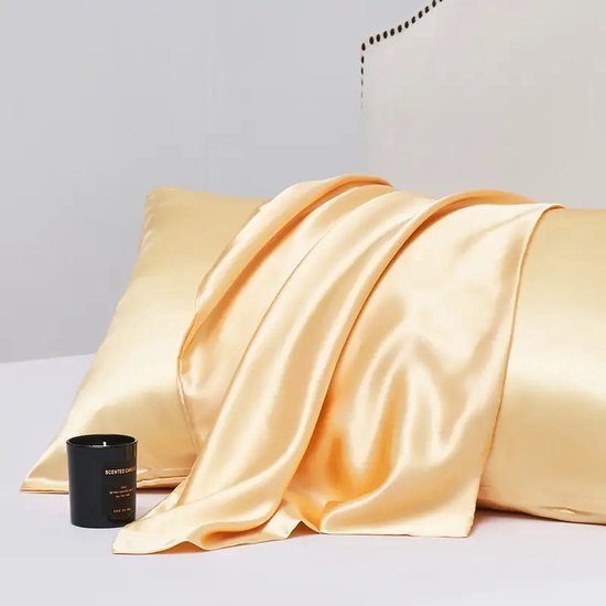 Satin pillowcase | Satijnen kussensloop goud | silky soft pillowcase | Satin kussensloop
