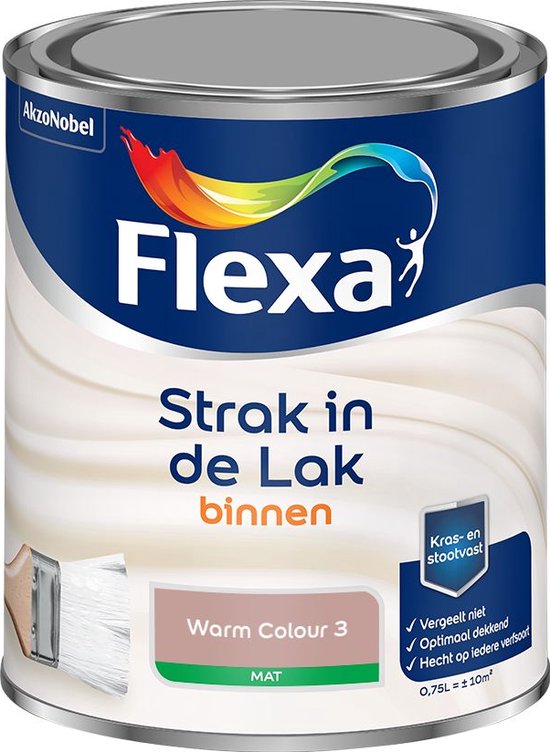 Flexa Strak in de lak - Binnenlak Mat - Warm Colour 3 - 750ml