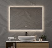 Miroir de salle de bain avec éclairage LED, chauffage, capteur tactile et fonction de gradation 100x70 cm